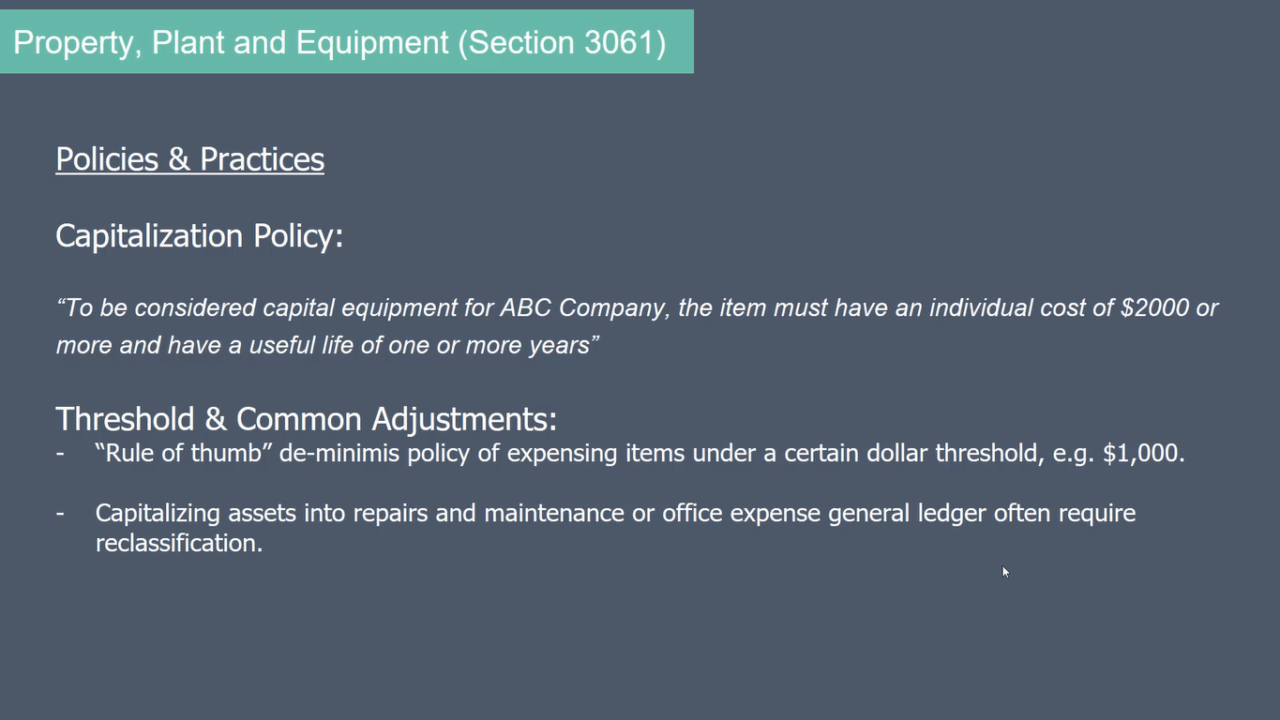 Accounting for Capital and Intangible Assets (Canadian GAAP) Commerce